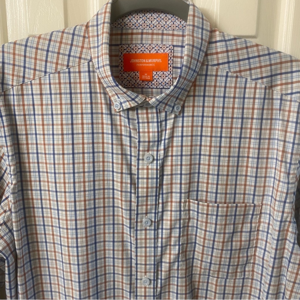 Johnston & Murphy Performance Plaid Button Down S… - image 4